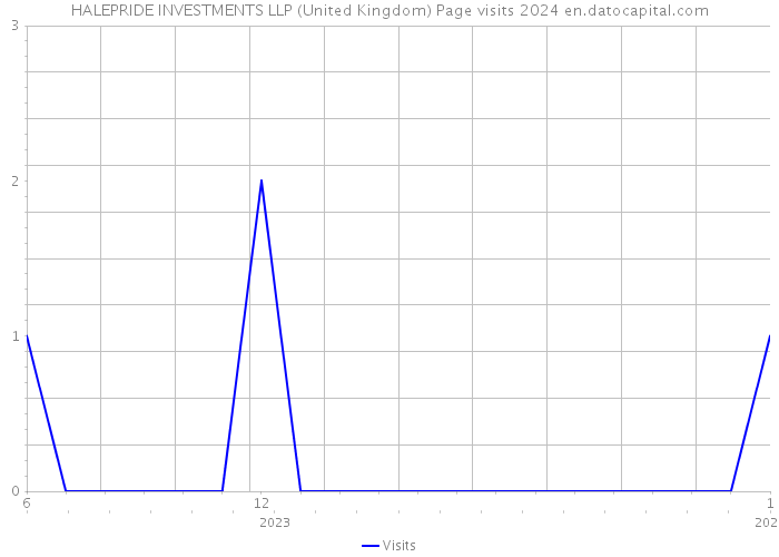 HALEPRIDE INVESTMENTS LLP (United Kingdom) Page visits 2024 
