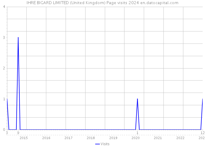 IHRE BIGARD LIMITED (United Kingdom) Page visits 2024 