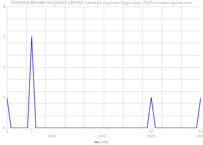 PARSONS BROWN HOLDINGS LIMITED (United Kingdom) Page visits 2024 