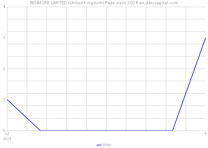 BENMORE LIMITED (United Kingdom) Page visits 2024 