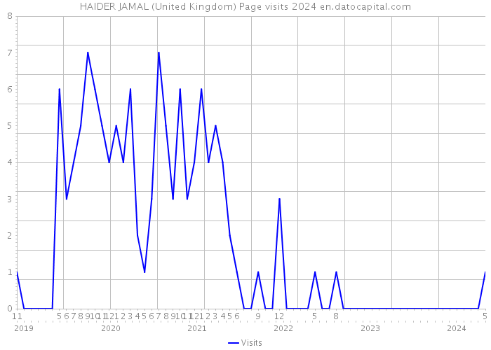HAIDER JAMAL (United Kingdom) Page visits 2024 