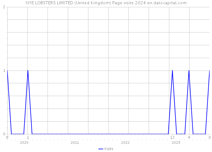 NYE LOBSTERS LIMITED (United Kingdom) Page visits 2024 