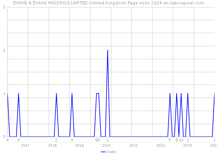 EVANS & EVANS HOLDINGS LIMITED (United Kingdom) Page visits 2024 