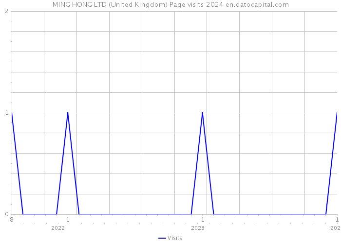 MING HONG LTD (United Kingdom) Page visits 2024 