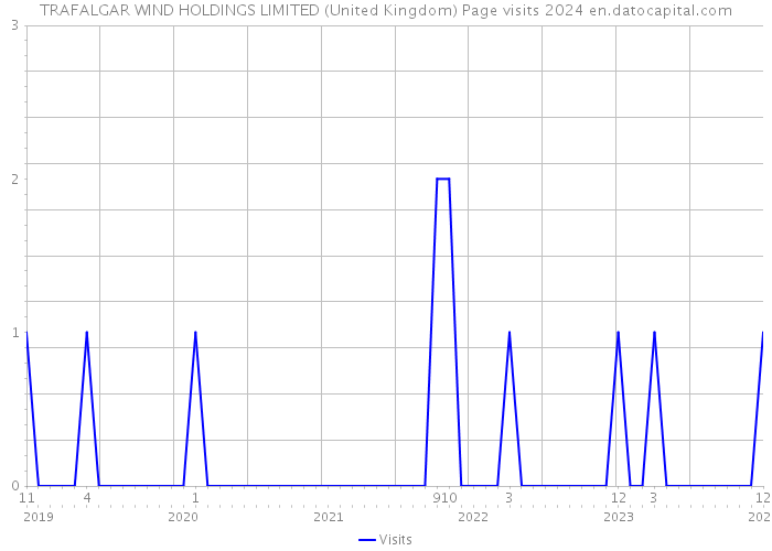 TRAFALGAR WIND HOLDINGS LIMITED (United Kingdom) Page visits 2024 