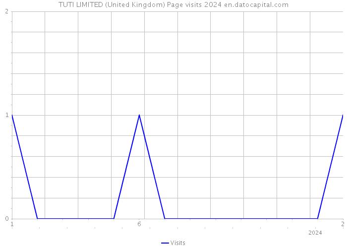 TUTI LIMITED (United Kingdom) Page visits 2024 