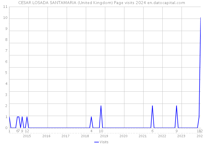 CESAR LOSADA SANTAMARIA (United Kingdom) Page visits 2024 