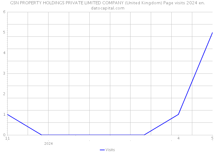 GSN PROPERTY HOLDINGS PRIVATE LIMITED COMPANY (United Kingdom) Page visits 2024 