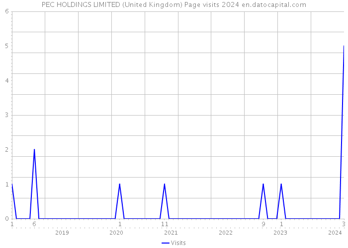 PEC HOLDINGS LIMITED (United Kingdom) Page visits 2024 