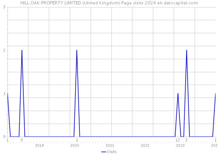 HILL OAK PROPERTY LIMITED (United Kingdom) Page visits 2024 