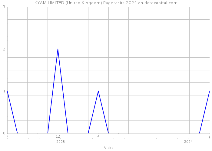 KYAM LIMITED (United Kingdom) Page visits 2024 