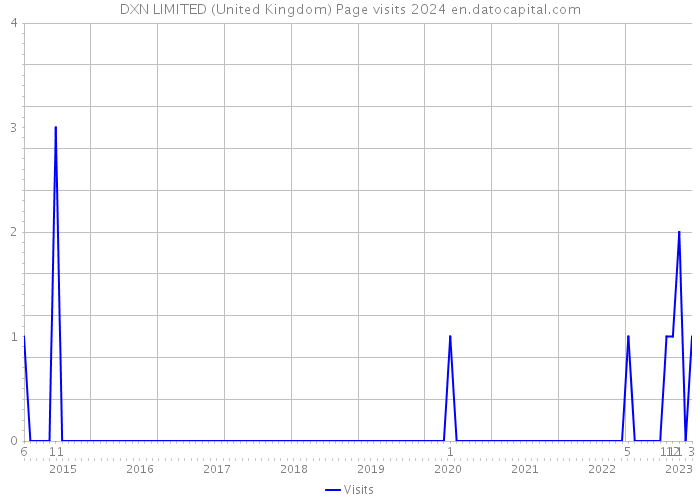 DXN LIMITED (United Kingdom) Page visits 2024 