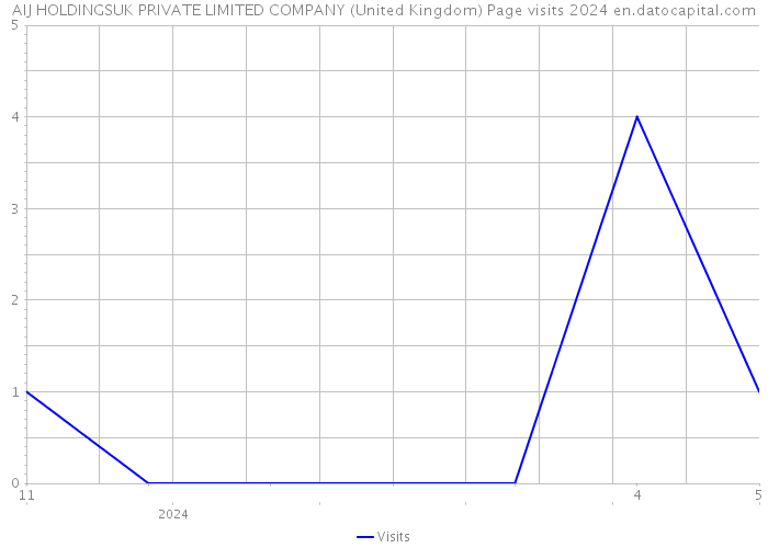 AIJ HOLDINGSUK PRIVATE LIMITED COMPANY (United Kingdom) Page visits 2024 