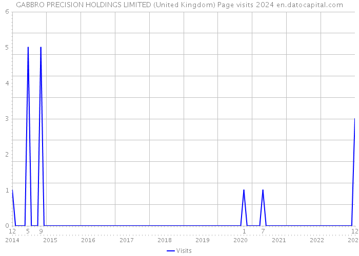 GABBRO PRECISION HOLDINGS LIMITED (United Kingdom) Page visits 2024 