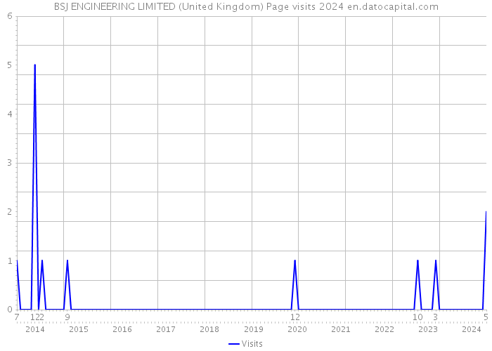 BSJ ENGINEERING LIMITED (United Kingdom) Page visits 2024 