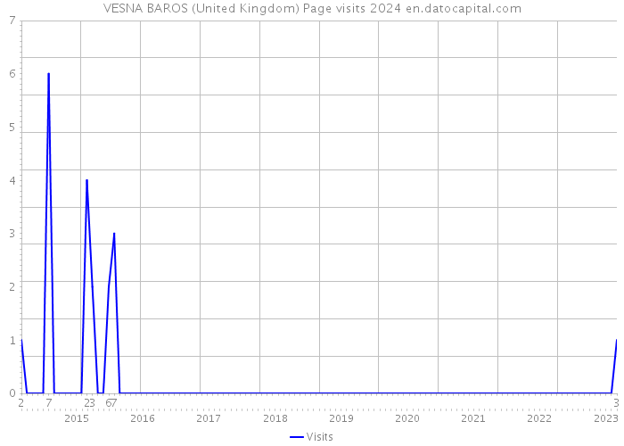 VESNA BAROS (United Kingdom) Page visits 2024 