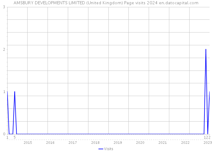 AMSBURY DEVELOPMENTS LIMITED (United Kingdom) Page visits 2024 