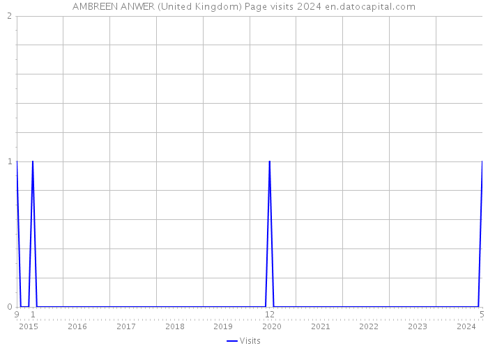 AMBREEN ANWER (United Kingdom) Page visits 2024 