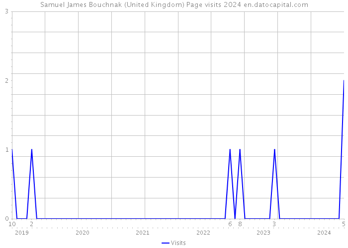 Samuel James Bouchnak (United Kingdom) Page visits 2024 
