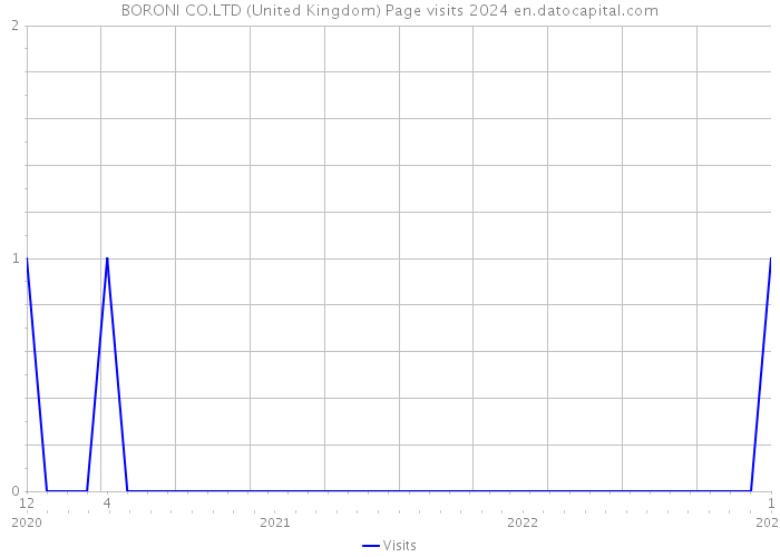 BORONI CO.LTD (United Kingdom) Page visits 2024 