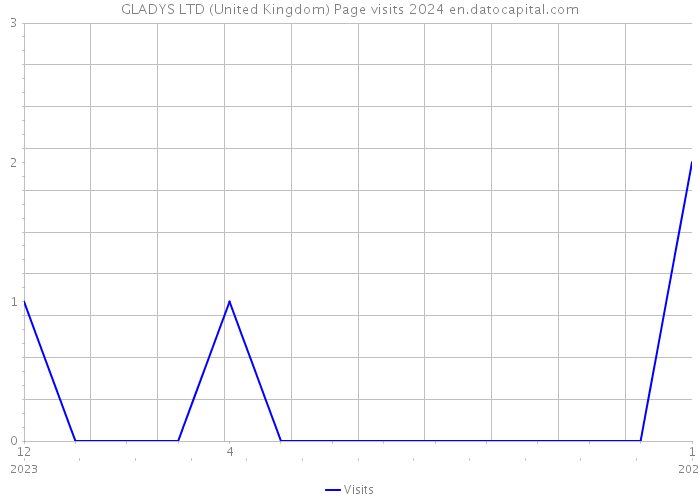 GLADYS LTD (United Kingdom) Page visits 2024 