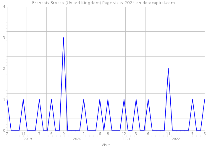 Francois Brocco (United Kingdom) Page visits 2024 