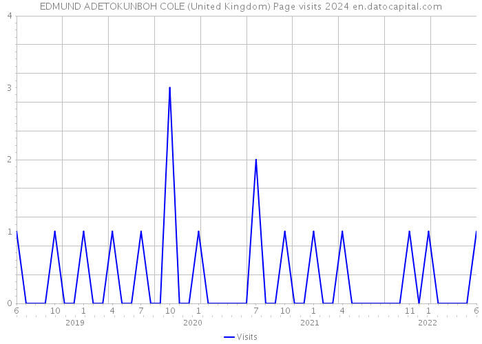 EDMUND ADETOKUNBOH COLE (United Kingdom) Page visits 2024 