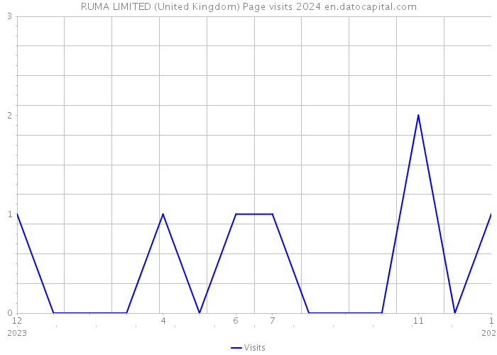 RUMA LIMITED (United Kingdom) Page visits 2024 