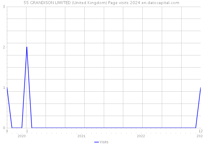 55 GRANDISON LIMITED (United Kingdom) Page visits 2024 