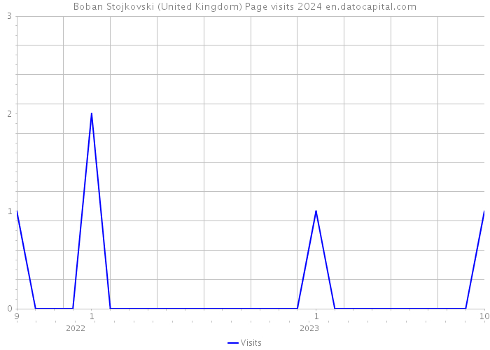 Boban Stojkovski (United Kingdom) Page visits 2024 