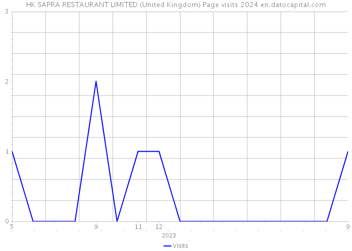 HK SAPRA RESTAURANT LIMITED (United Kingdom) Page visits 2024 