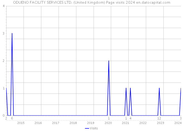 ODUENO FACILITY SERVICES LTD. (United Kingdom) Page visits 2024 