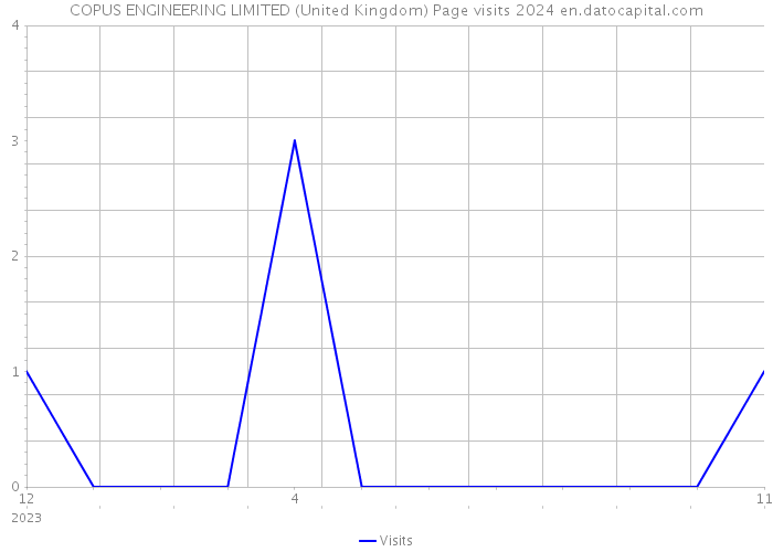 COPUS ENGINEERING LIMITED (United Kingdom) Page visits 2024 