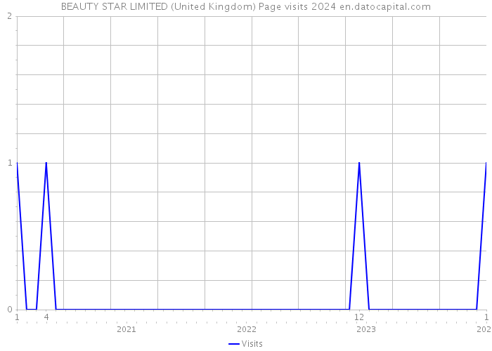 BEAUTY STAR LIMITED (United Kingdom) Page visits 2024 