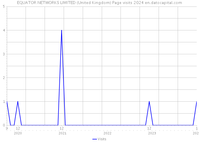 EQUATOR NETWORKS LIMITED (United Kingdom) Page visits 2024 