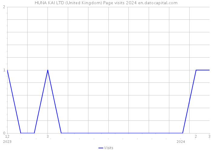 HUNA KAI LTD (United Kingdom) Page visits 2024 