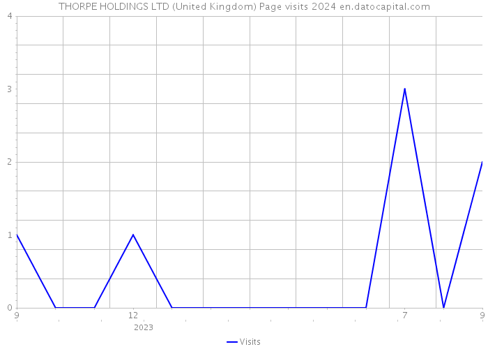 THORPE HOLDINGS LTD (United Kingdom) Page visits 2024 