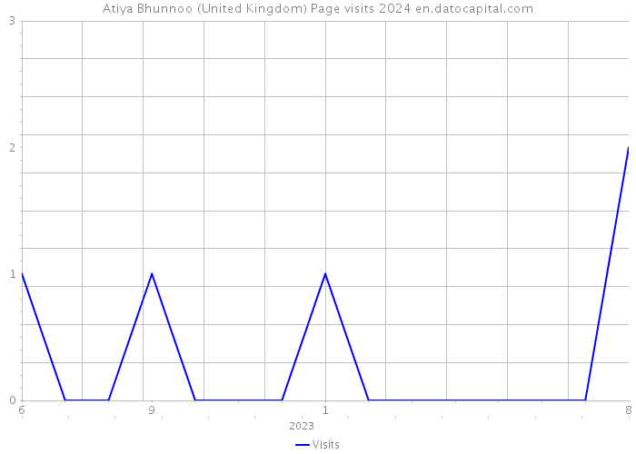 Atiya Bhunnoo (United Kingdom) Page visits 2024 