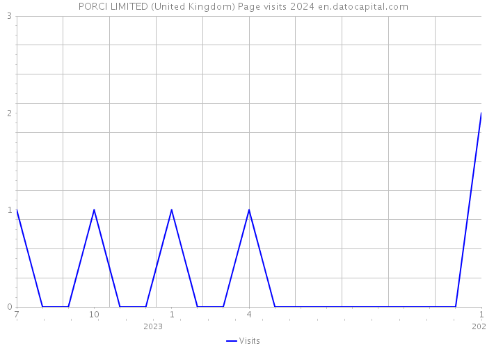 PORCI LIMITED (United Kingdom) Page visits 2024 