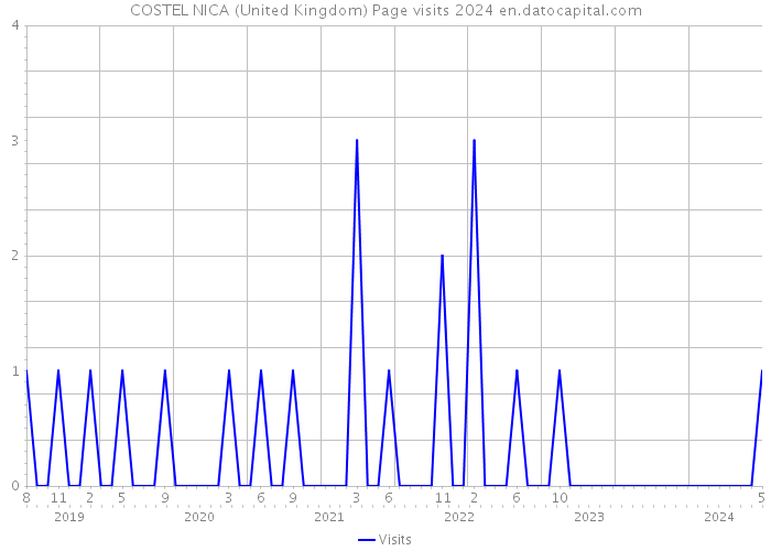 COSTEL NICA (United Kingdom) Page visits 2024 