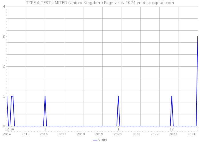 TYPE & TEST LIMITED (United Kingdom) Page visits 2024 