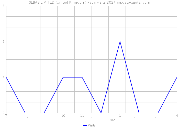 SEBAS LIMITED (United Kingdom) Page visits 2024 