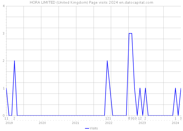 HORA LIMITED (United Kingdom) Page visits 2024 