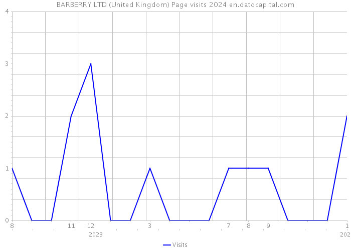 BARBERRY LTD (United Kingdom) Page visits 2024 
