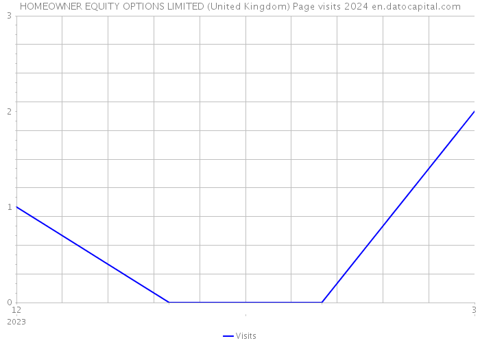 HOMEOWNER EQUITY OPTIONS LIMITED (United Kingdom) Page visits 2024 