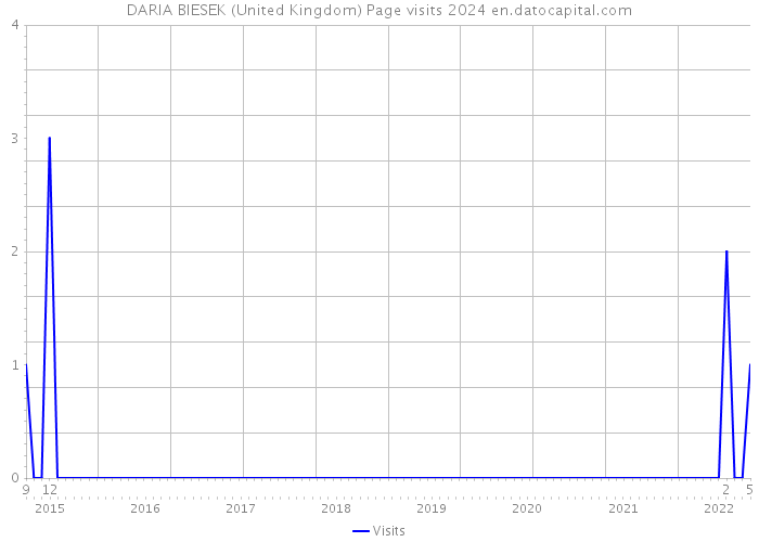 DARIA BIESEK (United Kingdom) Page visits 2024 