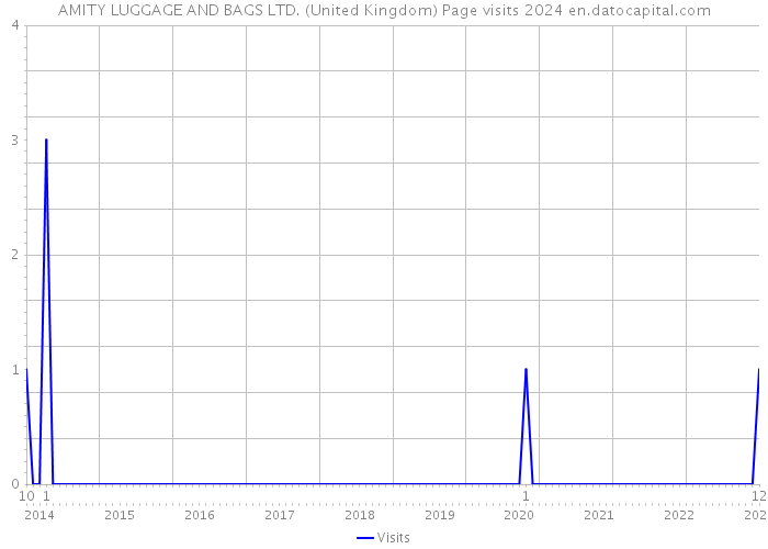 AMITY LUGGAGE AND BAGS LTD. (United Kingdom) Page visits 2024 