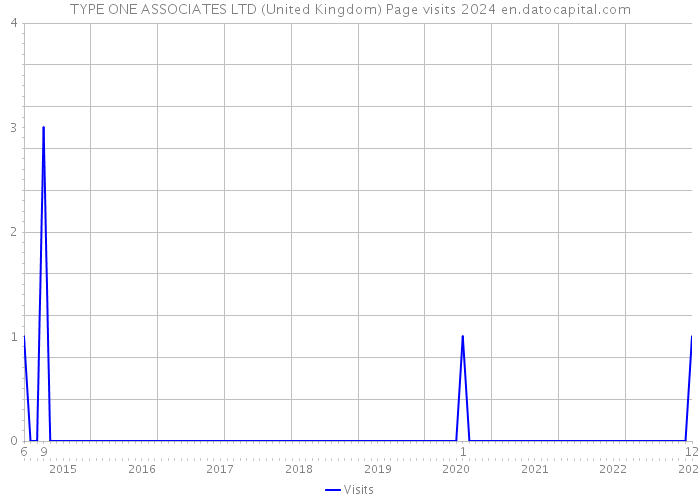 TYPE ONE ASSOCIATES LTD (United Kingdom) Page visits 2024 