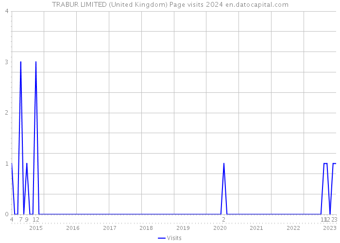 TRABUR LIMITED (United Kingdom) Page visits 2024 