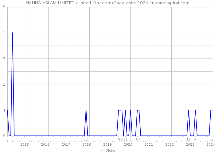 HANNA ASLAM LIMITED (United Kingdom) Page visits 2024 